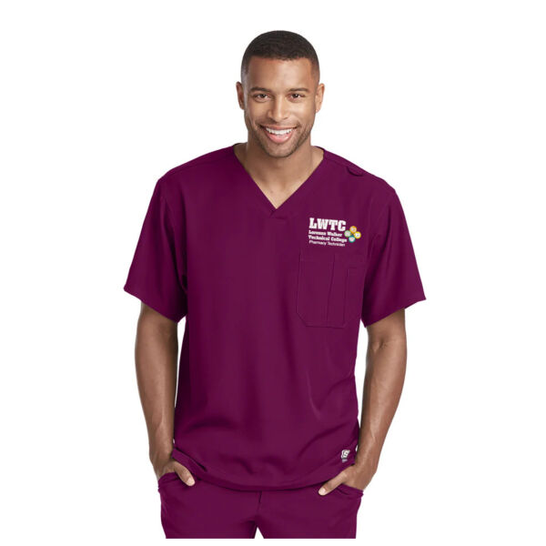 Pharmacy Technician One-Pocket V-Neck Scrub Top | Men's Thumbnail
