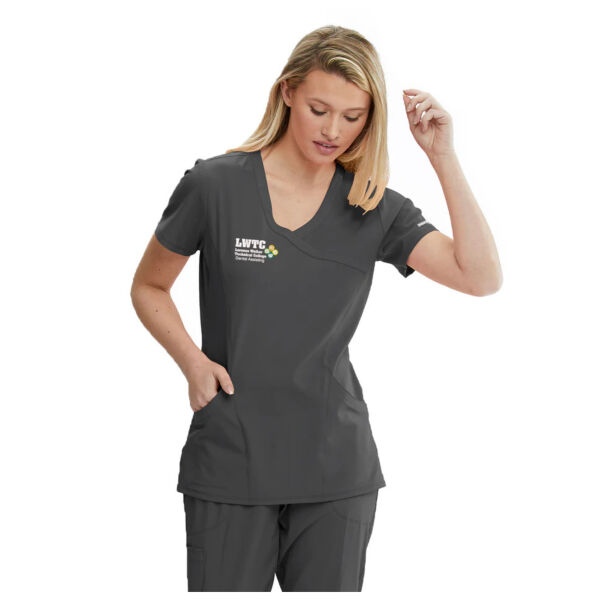 Dental Assisting Scrub Top | Mock Wrap | Women's Thumbnail